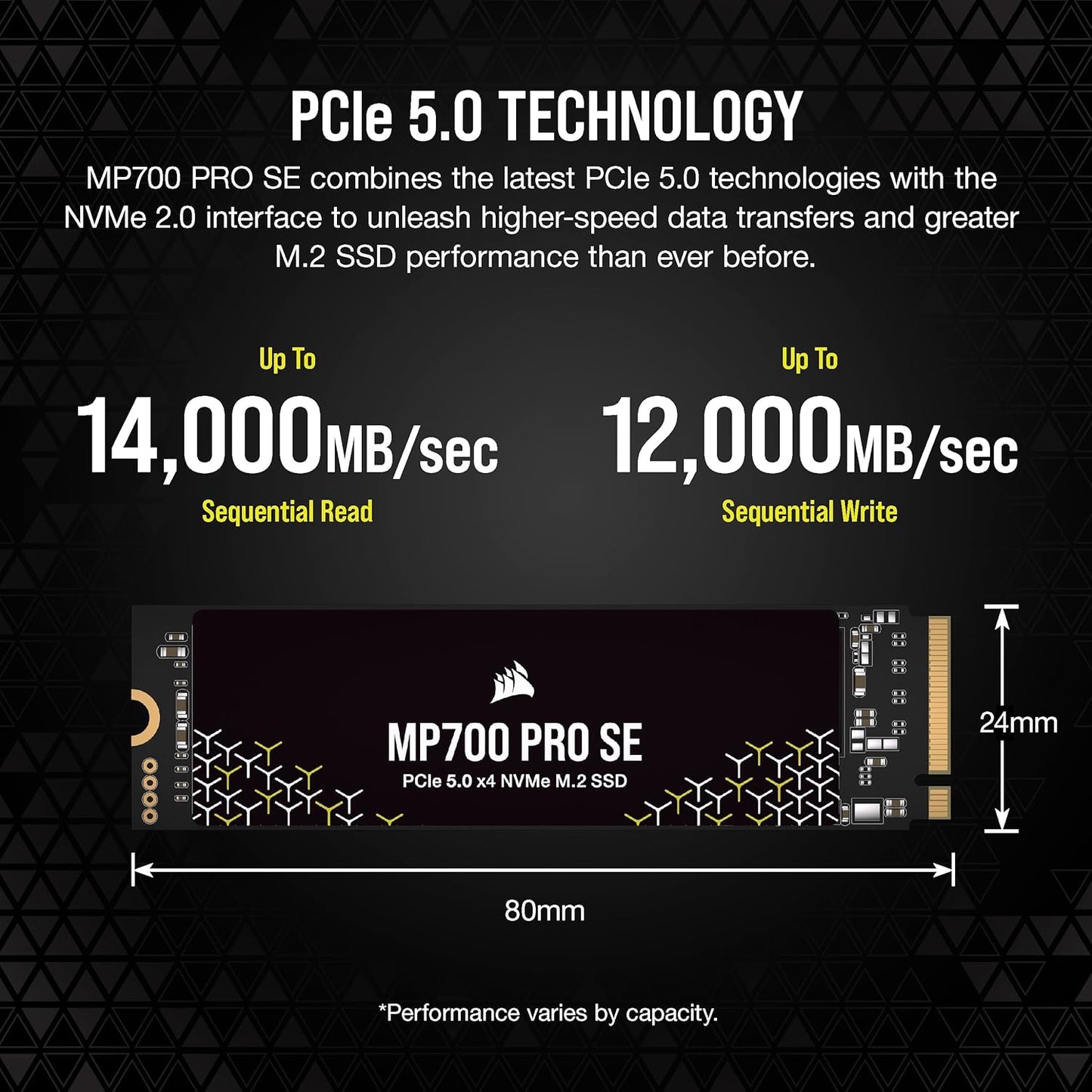Corsair CSSD-F4000GBMP700PNHS MP700 PRO SE 4TB Gen5 NVMe SSD