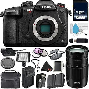 Panasonic LUMIX GH5S Mirrorless Camera 100-300mm Lens Bundle