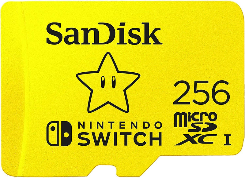 SanDisk Super Mario Star Design 256GB MicroSD for Nintendo Switch — main product image