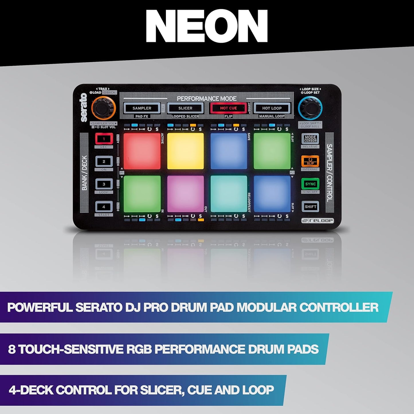 Reloop AMS-NEON USB Serato DJ Pad Controller