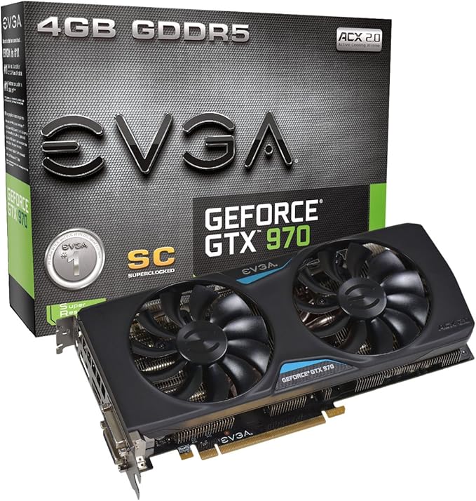 EVGA 04G-P4-2977-KR GeForce GTX 970 4GB SC+ GAMING ACX 2.0
