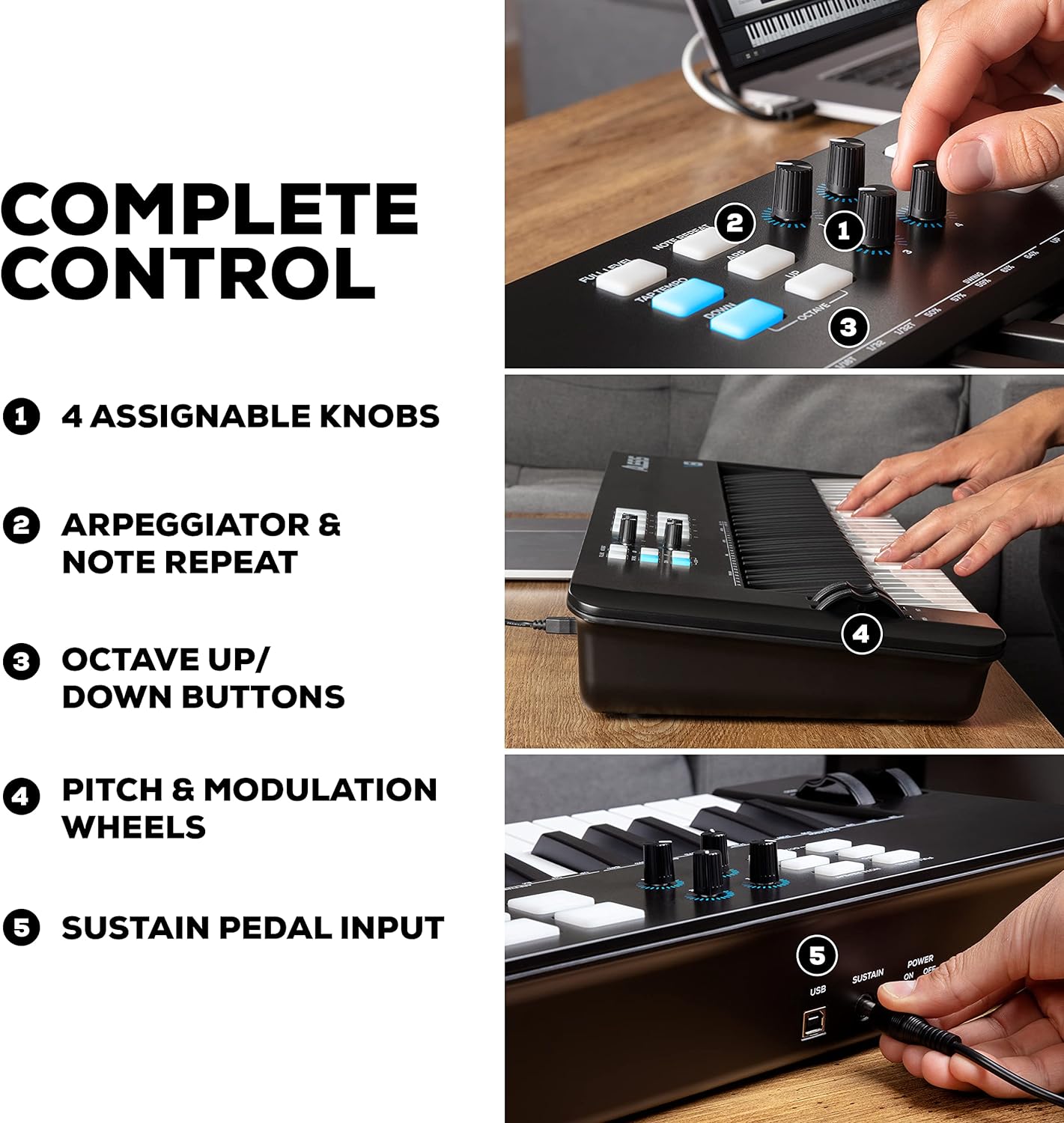 Alesis V61 MKII USB MIDI Keyboard Controller - 61 Velocity Keys