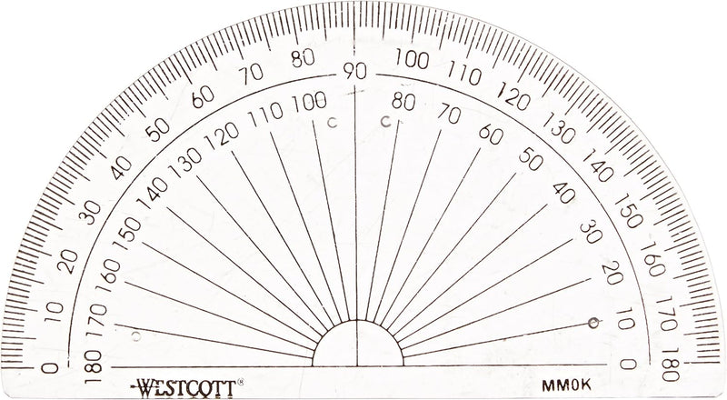 Westcott 12925 Clear Protractor — main product image