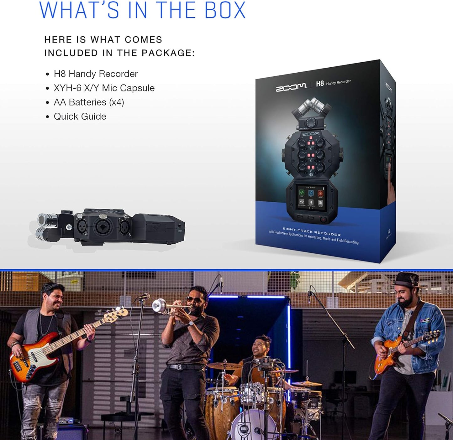 Zoom H8 Portable Handy Recorder Bundle