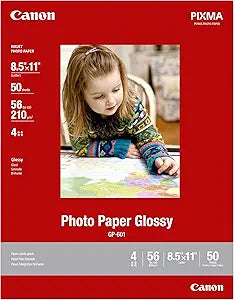 Canon 8649B003 Photo Paper Glossy Letter 50 Sheets