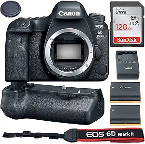 Canon Canon EOS 6D Mark II Full Frame DSLR Camera Bundle Renewed