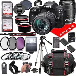 Canon EOS 90D DSLR Camera EF-S 18-135mm Lens Bundle