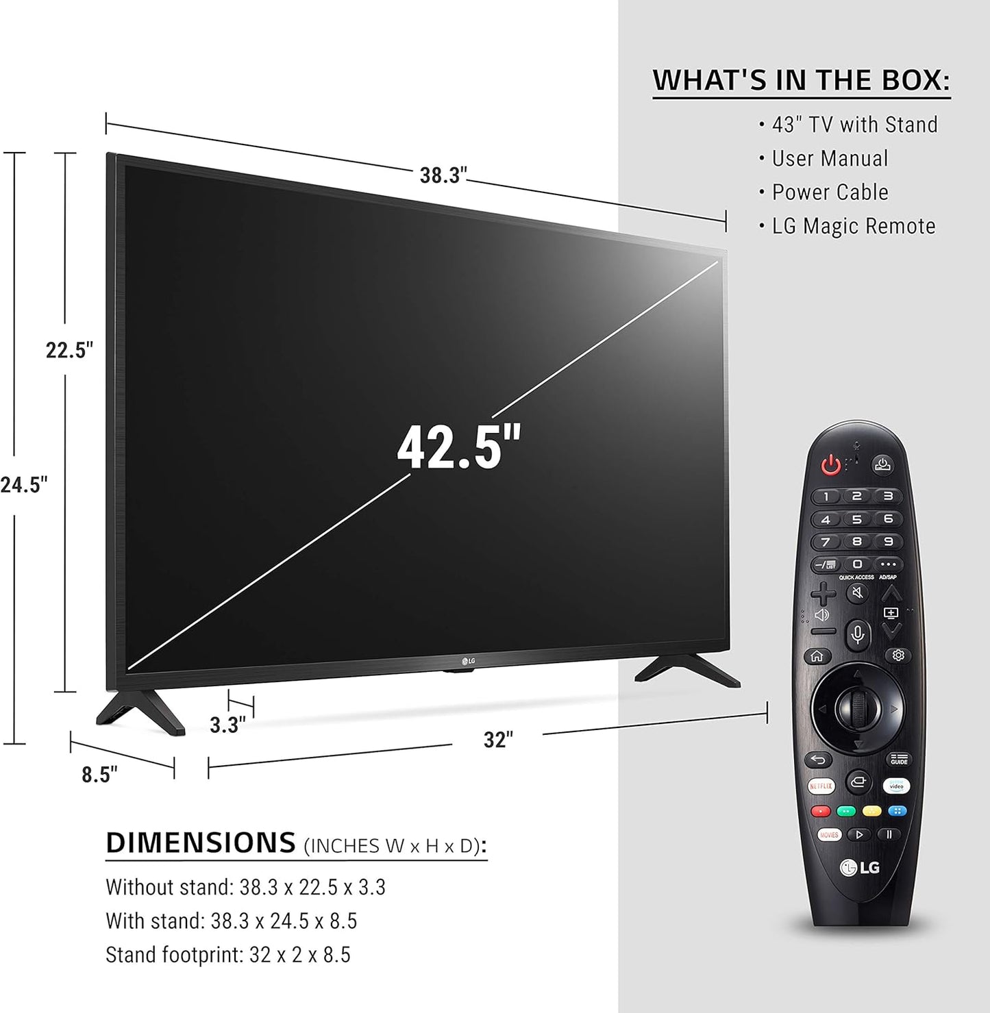 LG 43UN7000PUB 43-inch 4K UHD Smart Alexa TV