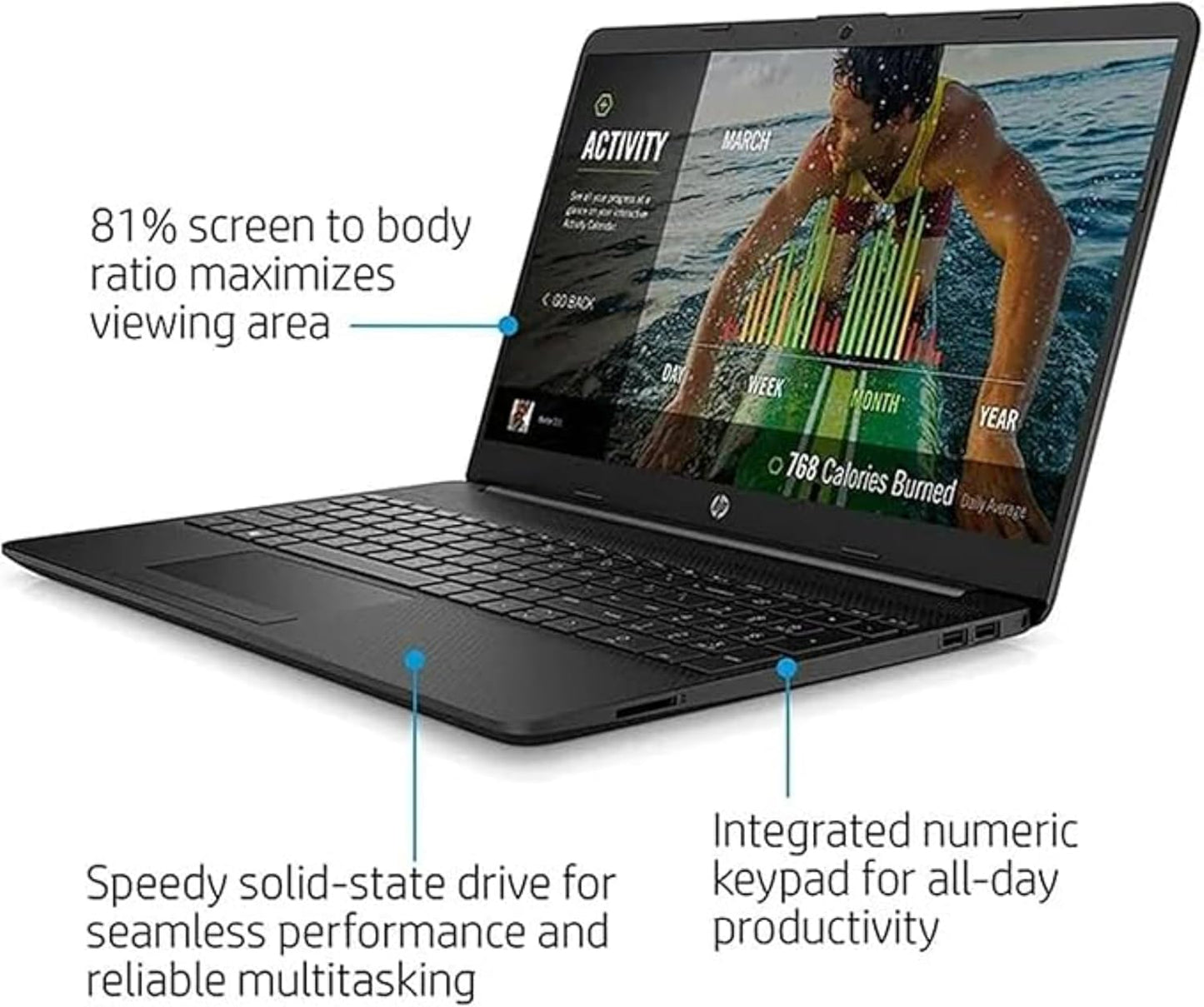 HP 250R G9 15.6" i3 Laptop, 16GB RAM, 512GB SSD