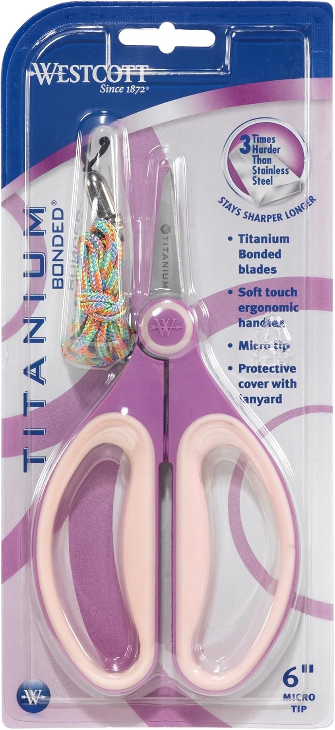 Westcott 15279 Titanium Precision 6-Inch Scissors - Violet