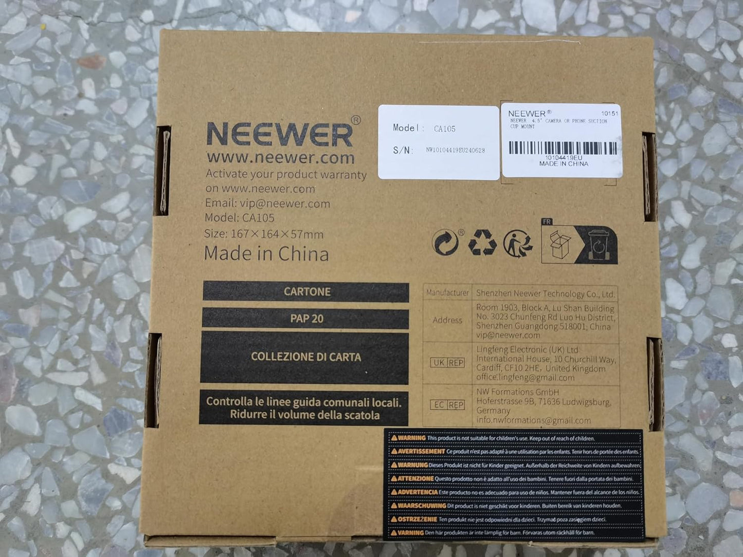 Neewer 10104419 4.5" Suction Cup Camera Mount