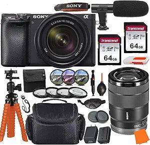 Sony Alpha a6400 Mirrorless Camera with 18-135mm Lens Bundle