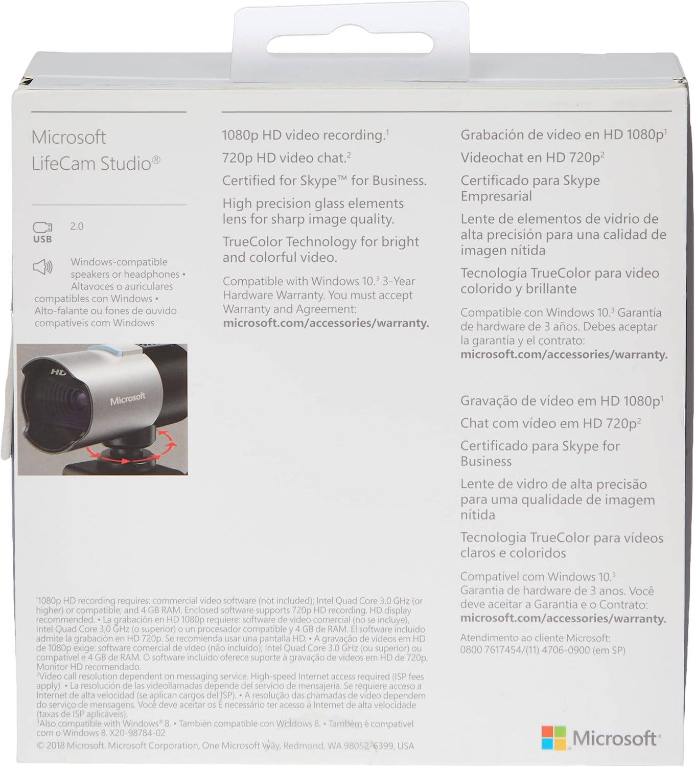 Microsoft Q2F-00014 LifeCam Studio 1080p HD Webcam