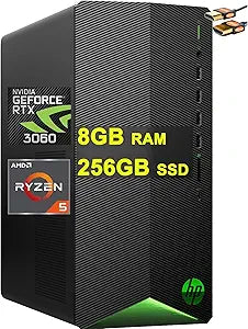 HP Pavilion Gaming Desktop Ryzen 5 RTX 3060 8GB 256GB SSD — main product image