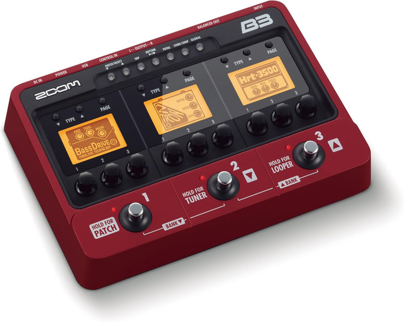 Zoom B3 Bass Multi-Effects Pedal Amp Simulator — main product image