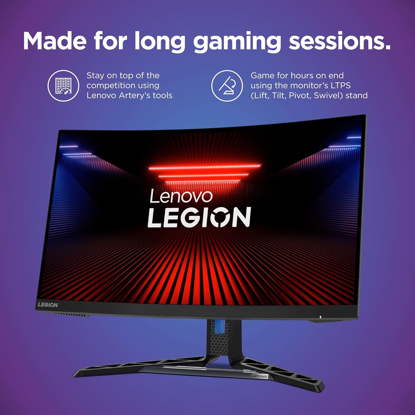 Lenovo 67B6GAC1US Legion R27fc-30 27" FHD 280Hz Curved Gaming Monitor