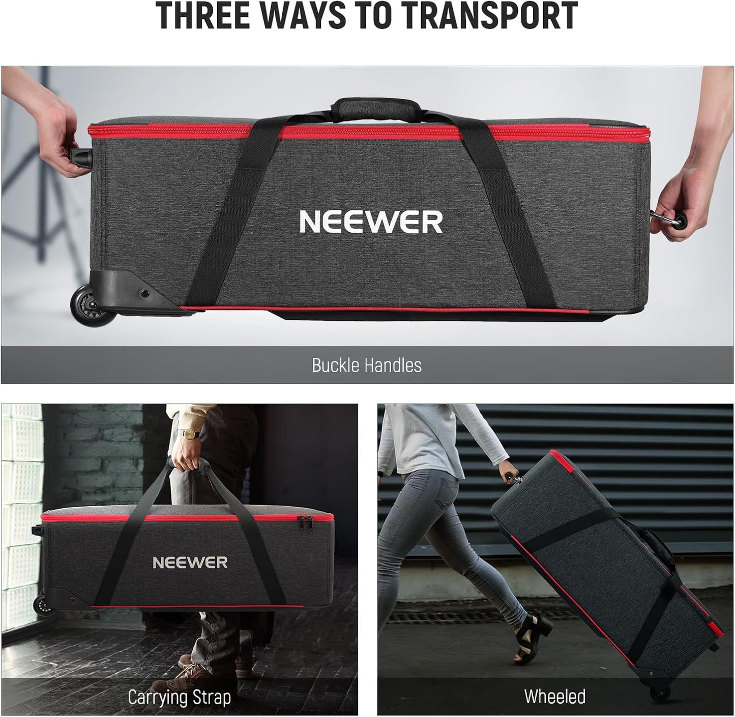 Neewer Rolling Trolley Case for Photo Studio Equipment