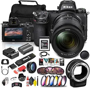 Nikon 1663 Z 6II Mirrorless Camera Kit - 24-70mm Lens, FTZ Adapter, 64GB Card - Renewed