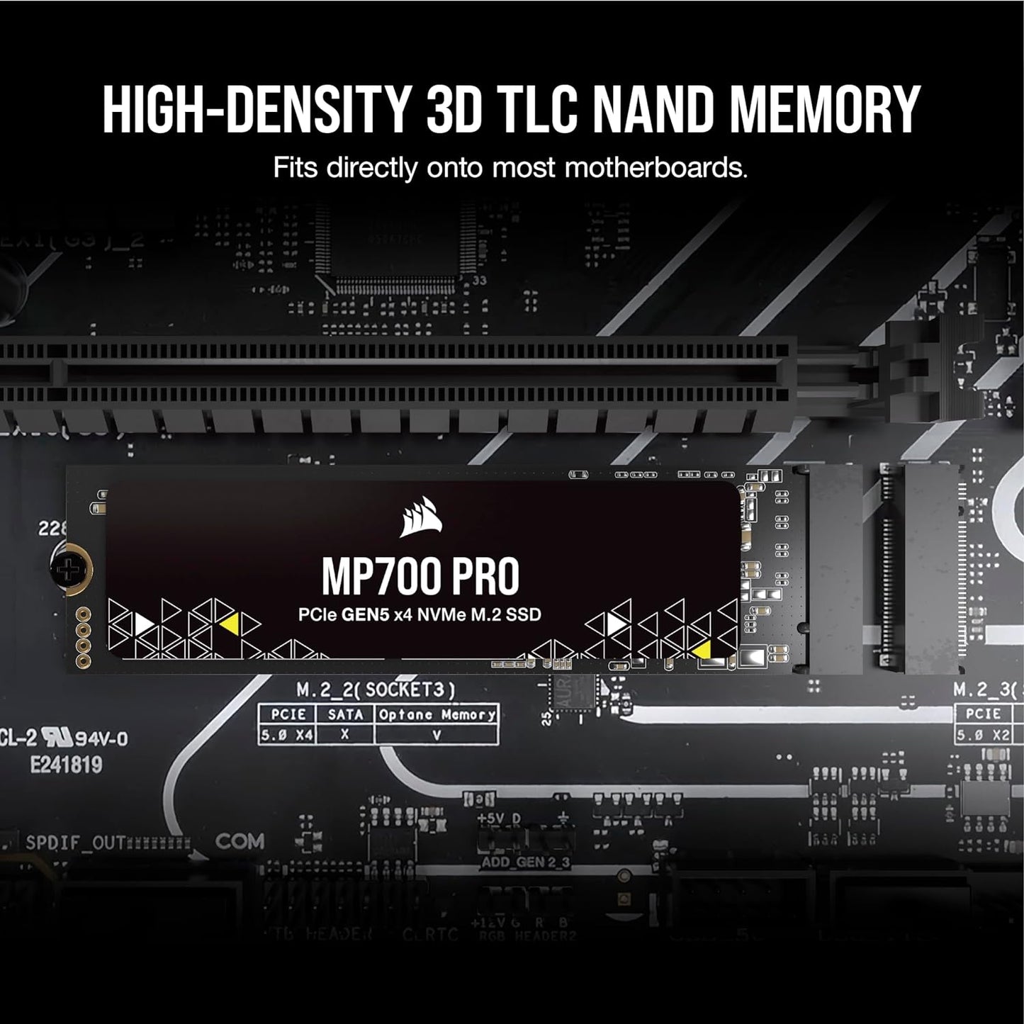 Corsair CSSD-F1000GBMP700PNH MP700 PRO 1TB PCIe Gen5 NVMe SSD
