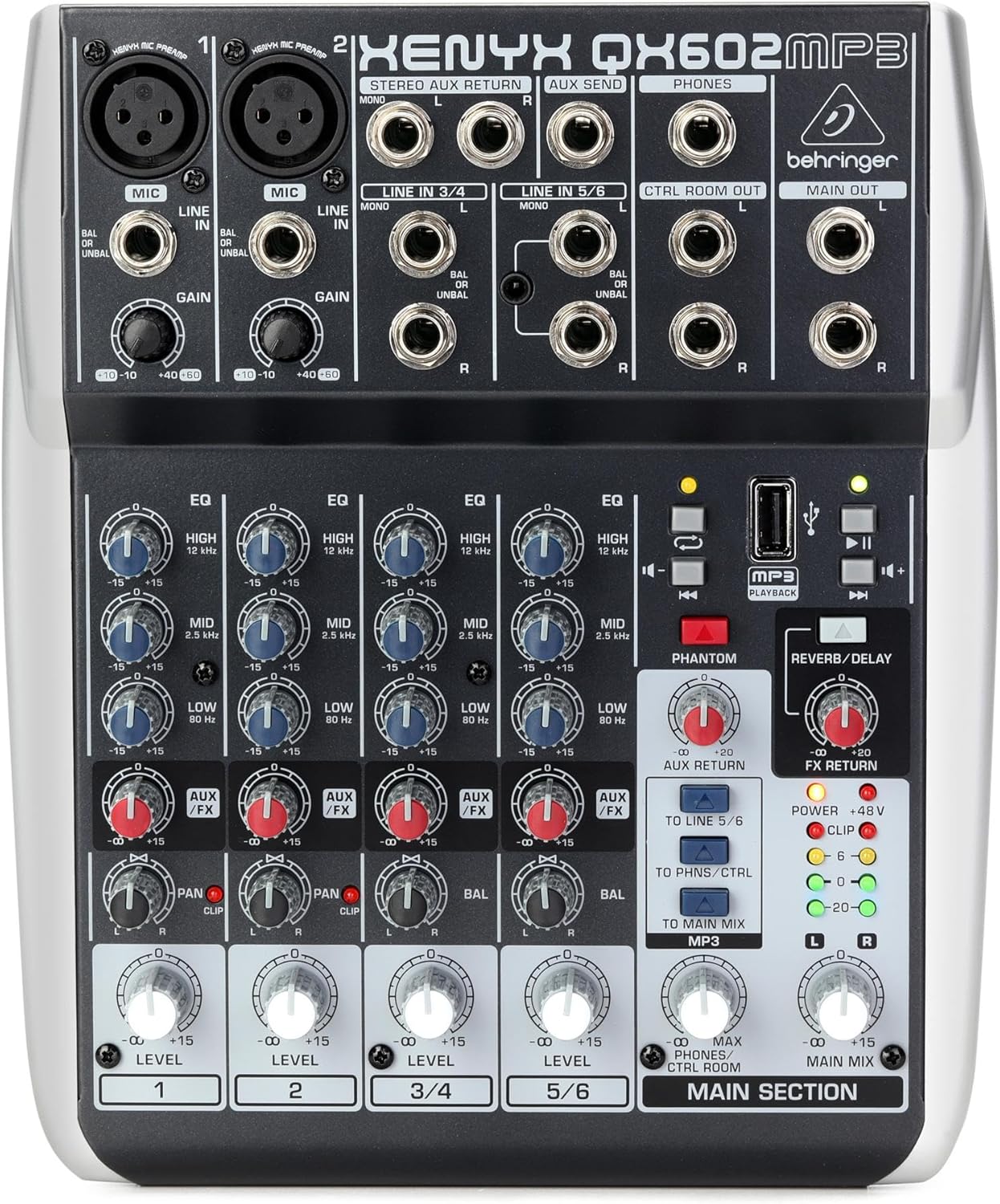 Behringer QX602MP3 Xenyx Mixer - USB MP3 Playback