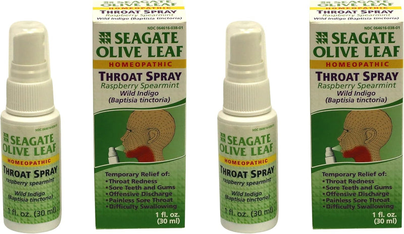 Seagate Products Olive Leaf Throat Spray Raspberry-Spearmint 2-Pack — main product image
