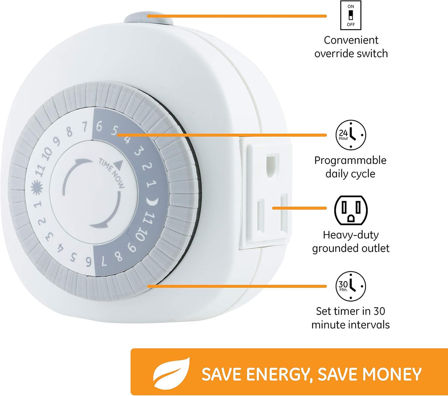 GE 46139 Heavy Duty Indoor Mechanical Timer 2-Pack