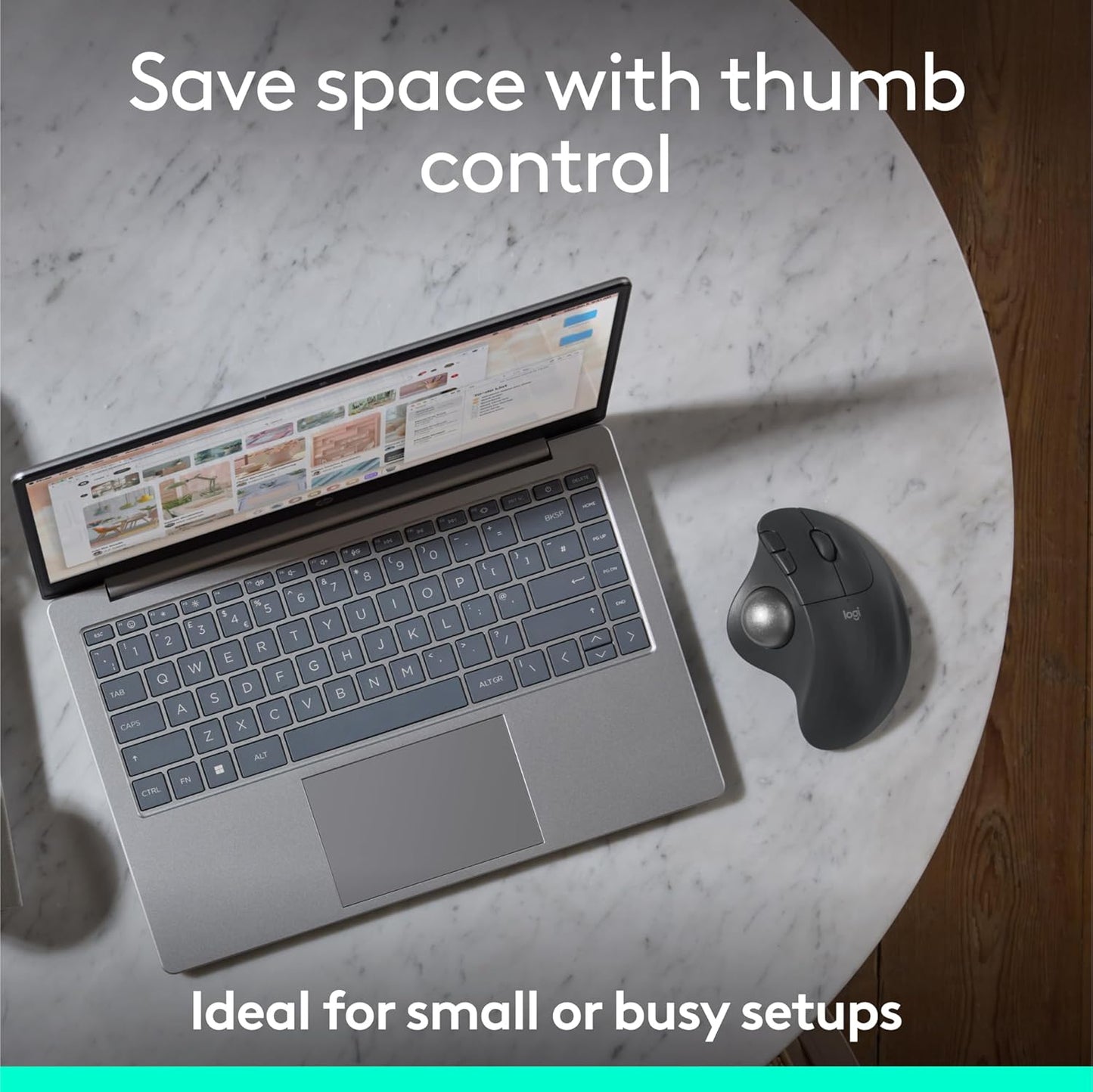 Logitech 910-007392 Ergo M575S Wireless Trackball Mouse