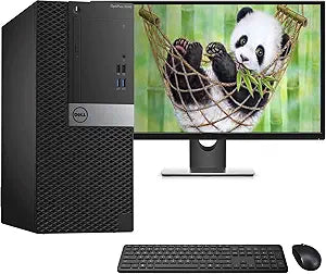 Dell OptiPlex i5 Tower Desktop PC, 16GB RAM, SSD & Monitor - Renewed