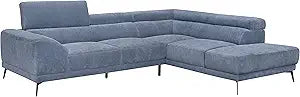 Lexicon Courtney Fabric Sectional Sofa, Blue