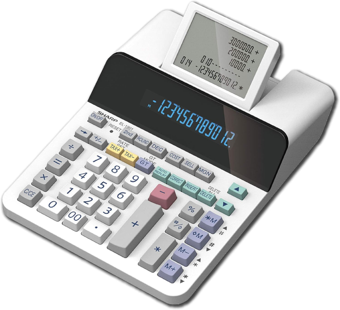 Sharp EL-1901 Paperless Printing Calculator 12-Digit LCD