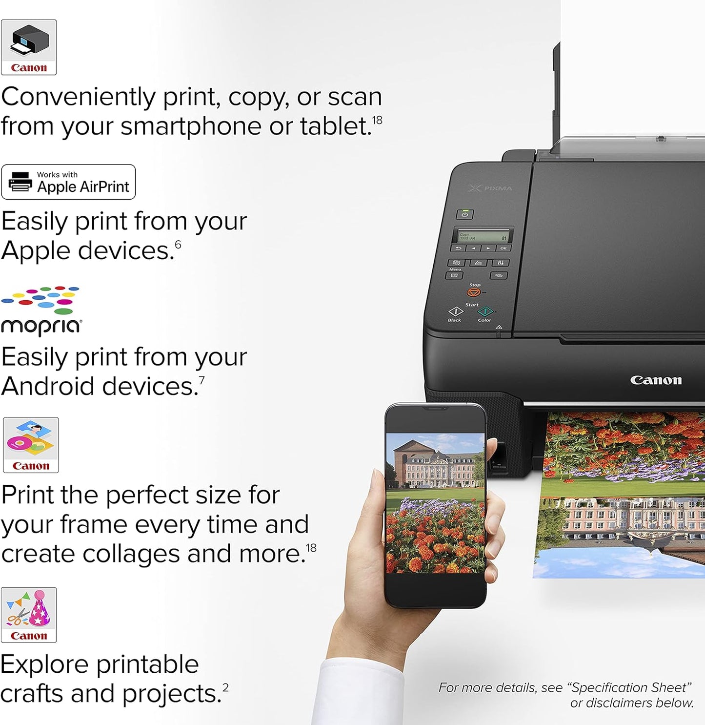 Canon 4620C002 PIXMA G620 Wireless MegaTank Photo Printer