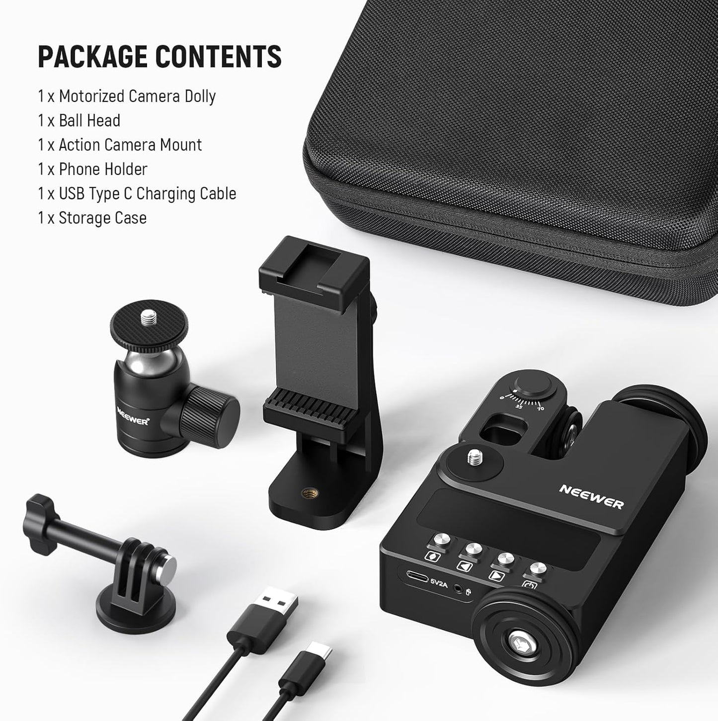 Neewer 10102371 Motorized Camera Dolly - App Controlled