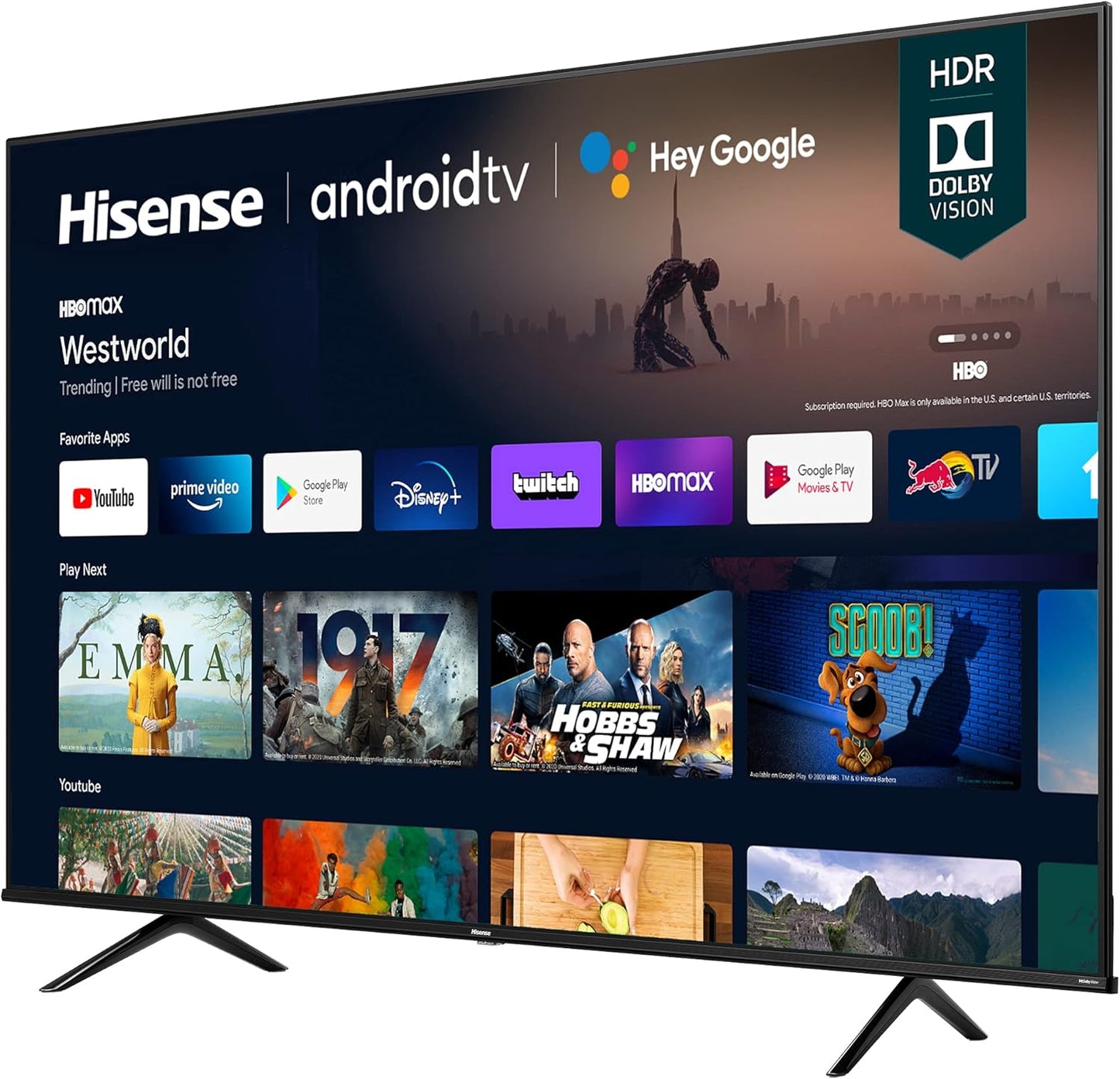 Hisense 75A6G 75-Inch 4K Android Smart TV Renewed