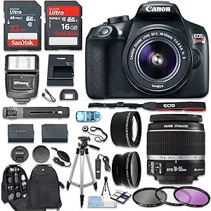 Canon 1159C003 T6 Rebel DSLR Kit - Refurbished Bundle