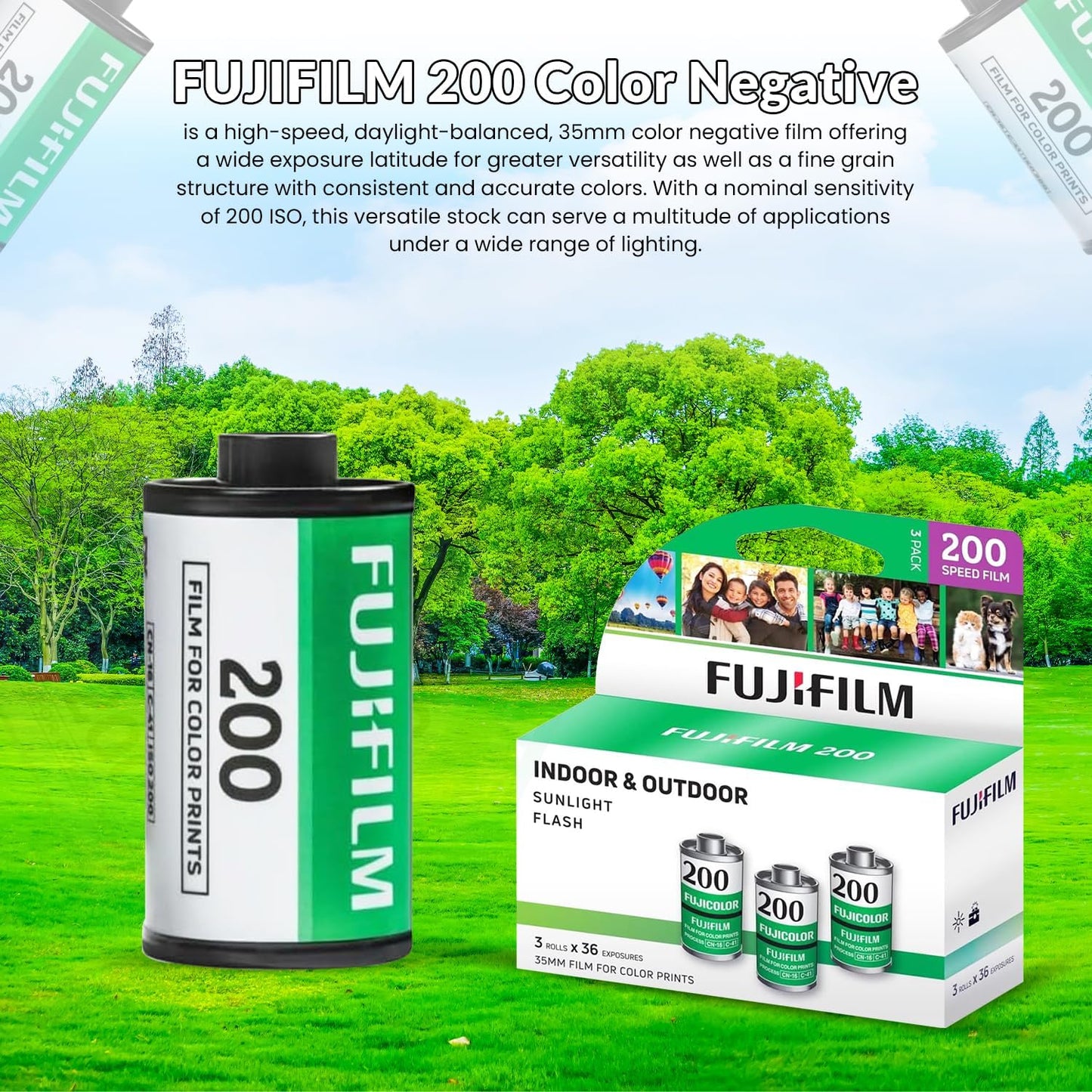 Fujifilm FUJIFILM 200 Color Film 3-Pack
