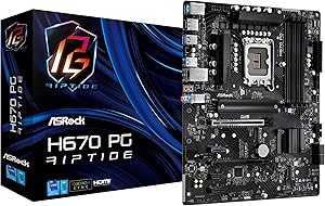 ASRock H670 PG RIPTIDE ATX Gaming Motherboard — main product image