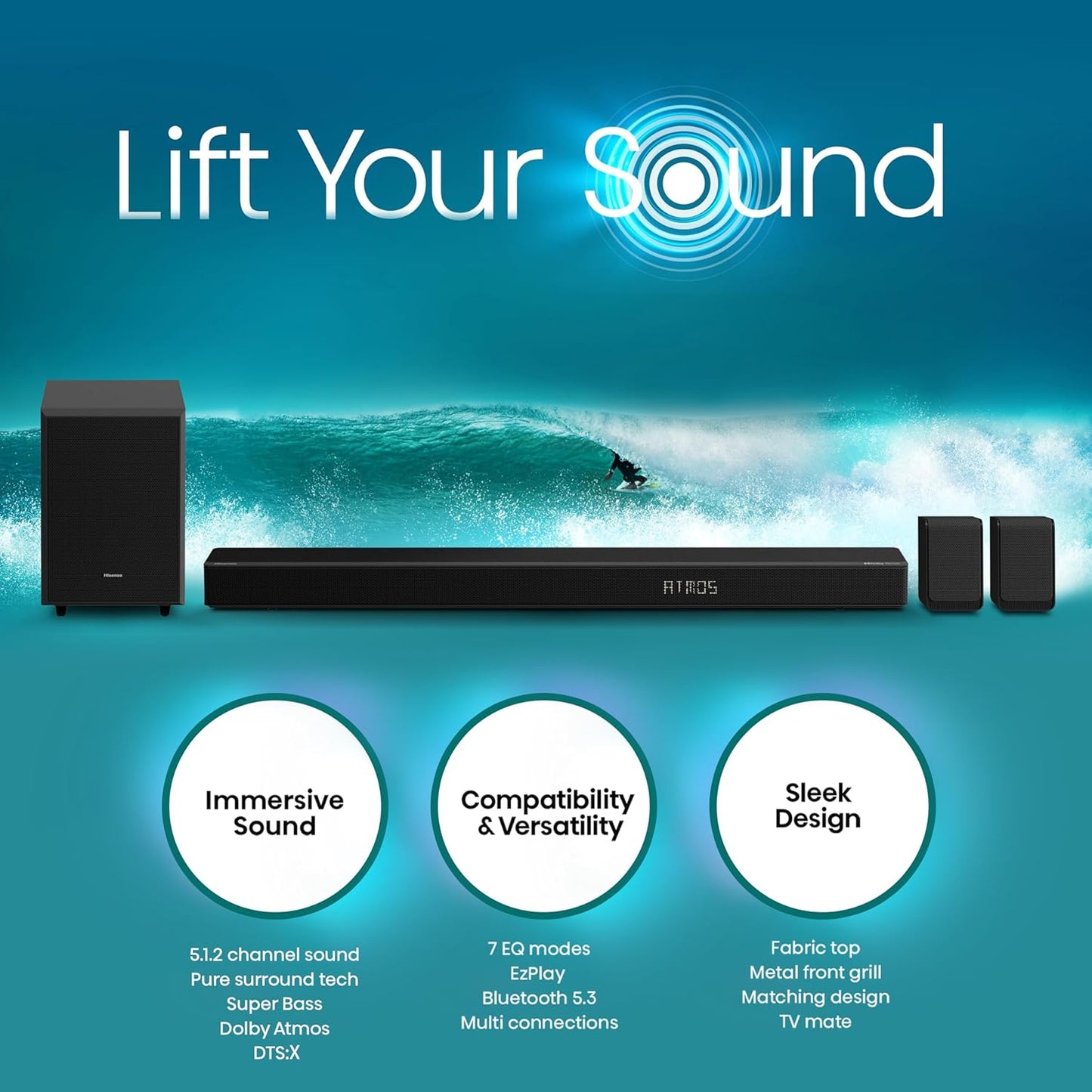 Hisense AX5125H 5.1.2Ch Dolby Atmos Soundbar