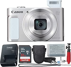 Canon SX620 PowerShot 25x Zoom Camera Bundle