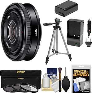 Sony K-83618-07 Alpha E-Mount 20mm f/2.8 Wide Angle Lens Bundle