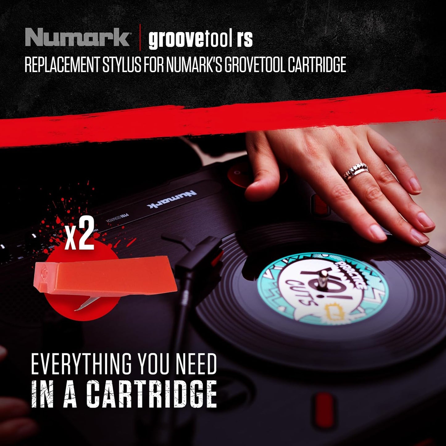 Numark GTRS GrooveTool RS Replacement Stylus 2-Pack