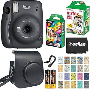 Fujifilm Instax Mini 11 Camera Kit: Charcoal Grey, Film + Accessories