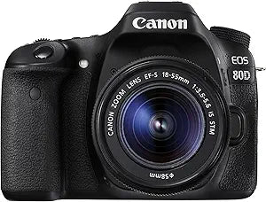 Canon EOS 80D Digital SLR Kit 18-55mm STM Lens (Renewed)