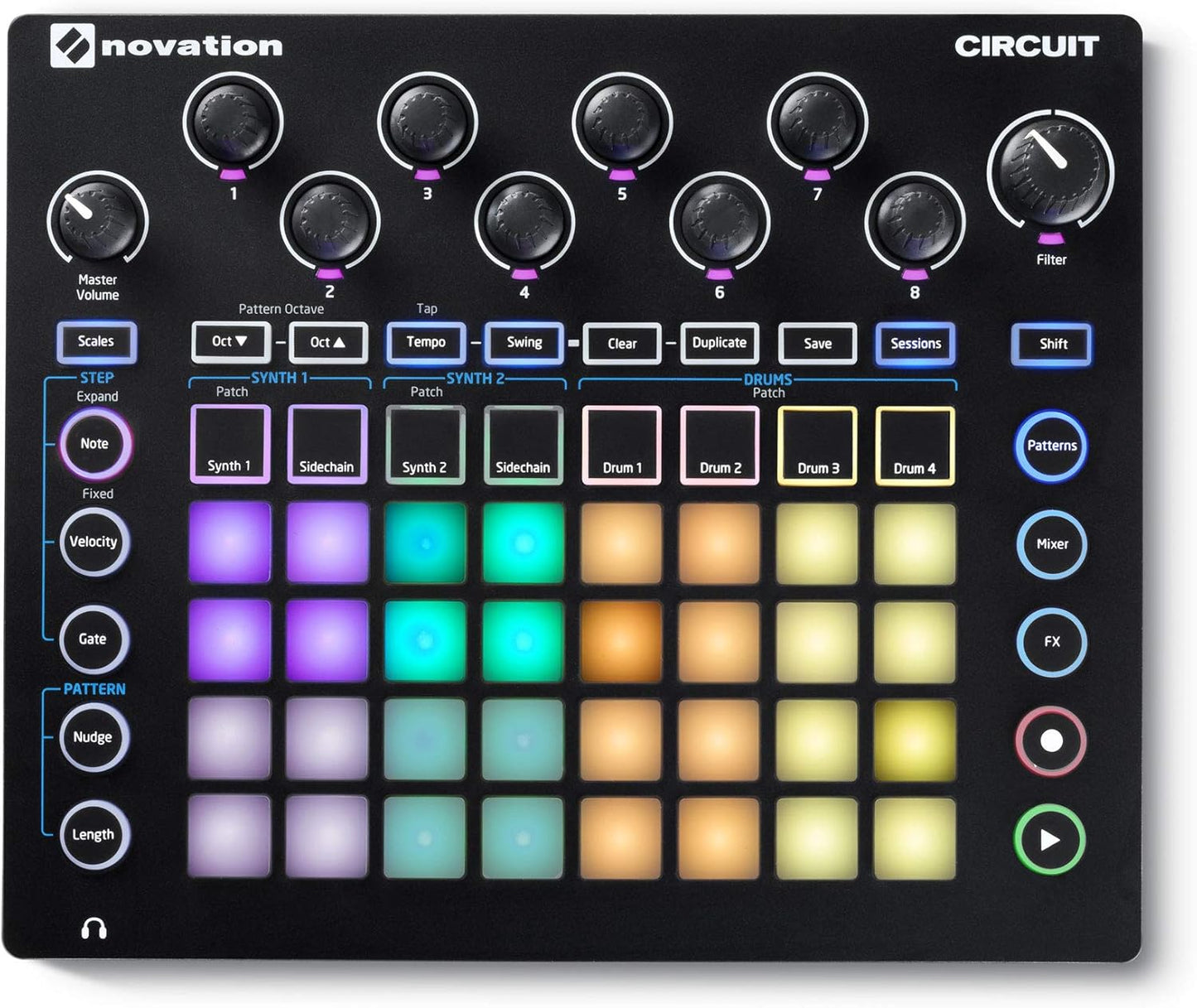 Novation Circuit Groove Box Sampler, Synth & Drum Machine
