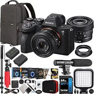 Sony E40SNILCE7M4BX12 a7 IV Mirrorless Camera 50mm Lens Bundle