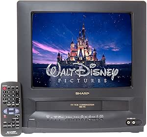 Sharp 13VT-K100 13" TV/VCR Combo Disney VHS Bundle