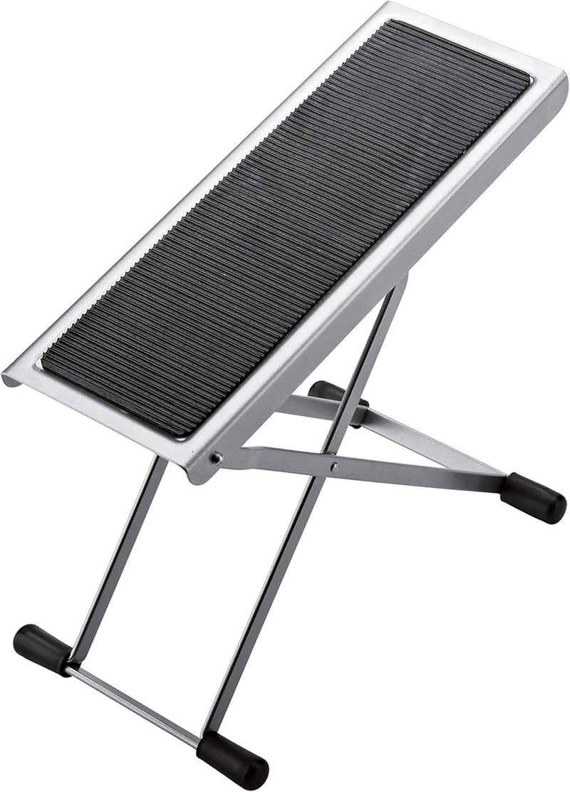 K&M 14670N Guitar Footrest Nickel Powdercoat Adjustable — main product image