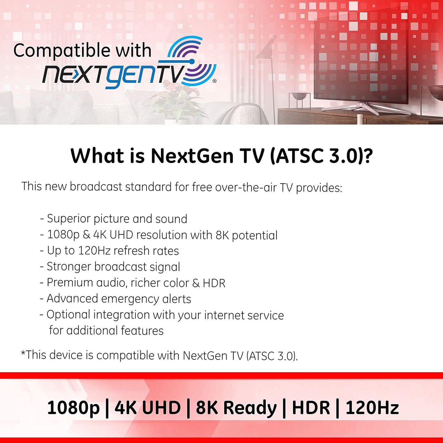 GE 33685 Outdoor HD Digital TV Antenna Yagi Style