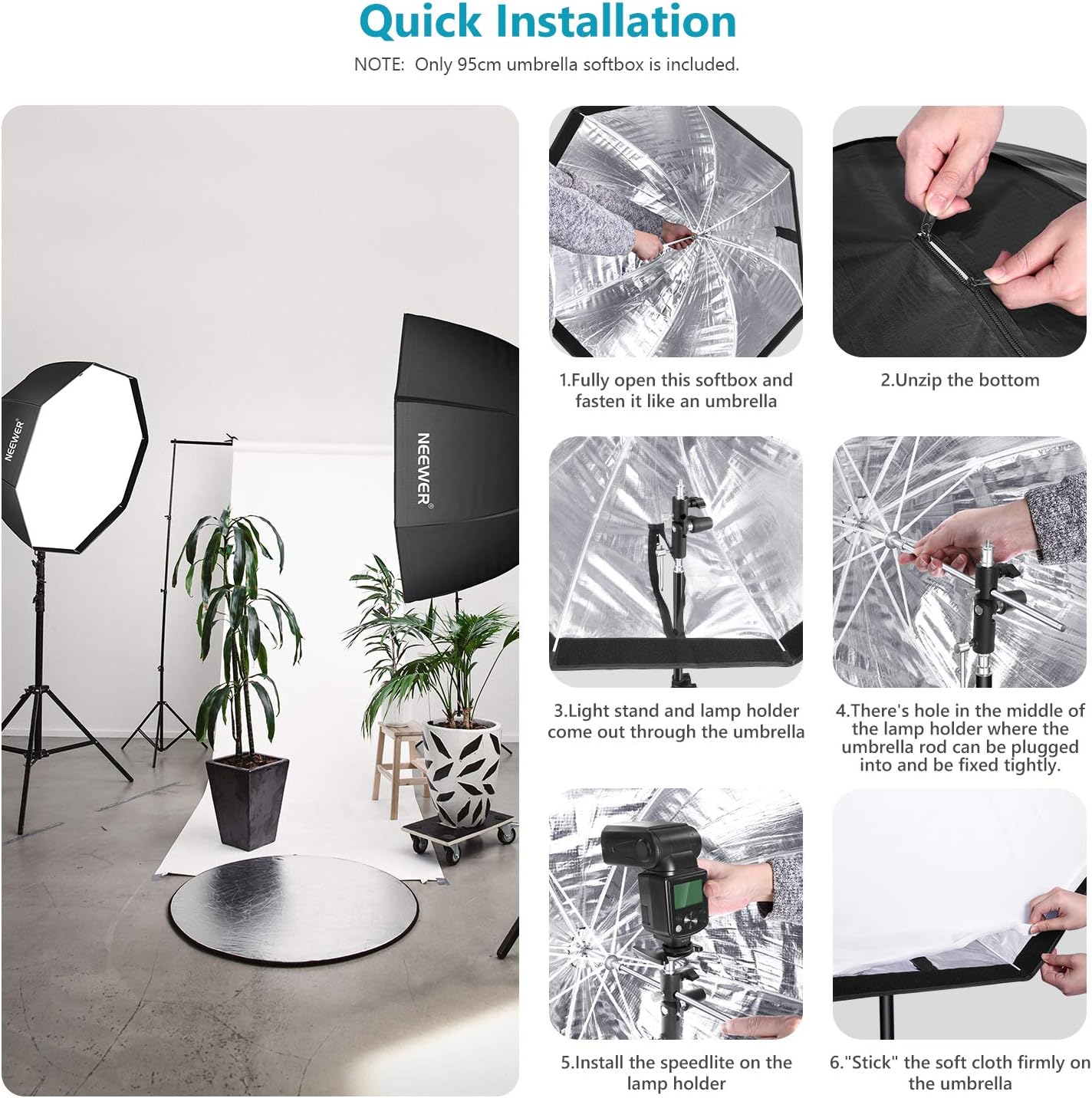 Neewer 10096706 37.5" Octagon Softbox with Bag