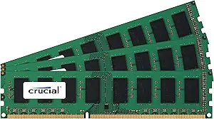 Crucial CT3KIT25672BA1067 6GB (3x2GB) DDR3-1066 ECC UDIMM Kit — main product image