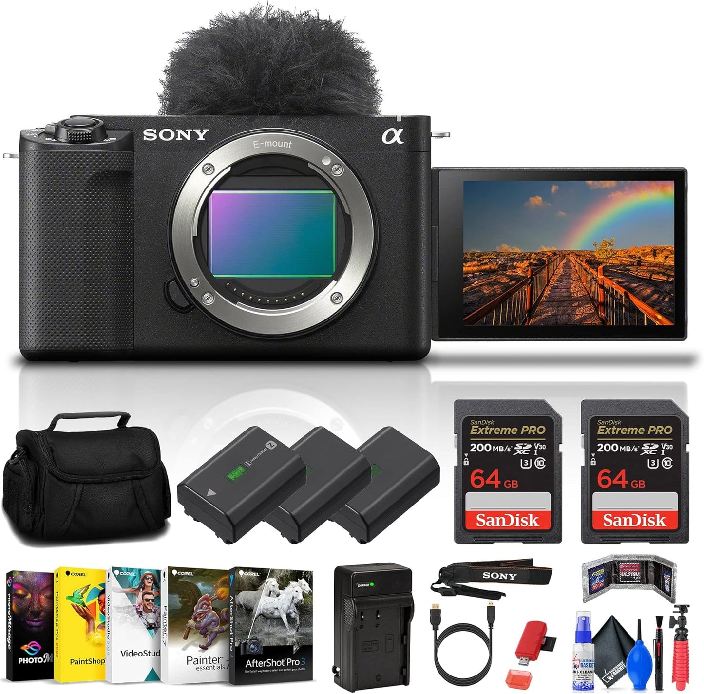 Sony ILCZVE1/B Full-Frame Vlog Camera Kit